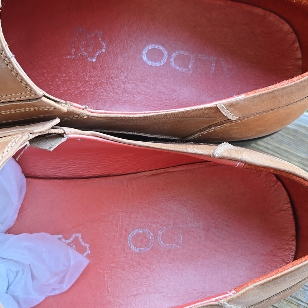 ALDO Men's Tan POINT TOE Dress Slip-On Shoes 43 - Picture 3 of 6